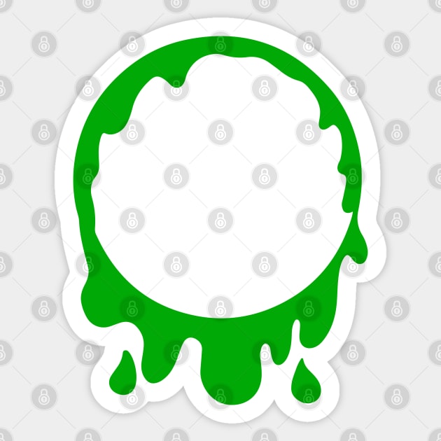 Green Slime Coffee Cup Stain I Sticker by Squeeb Creative